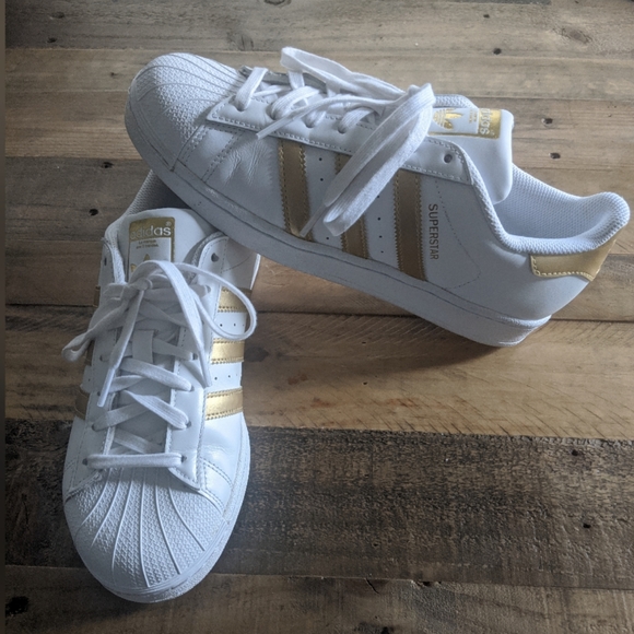 adidas superstar junior gold